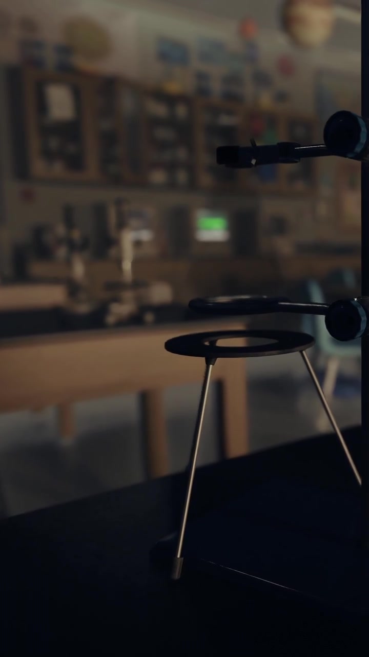 Empty room in laboratory with tools and equipment at workbench
