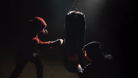 Boxer-And-Partner-Train-In-The-Gym