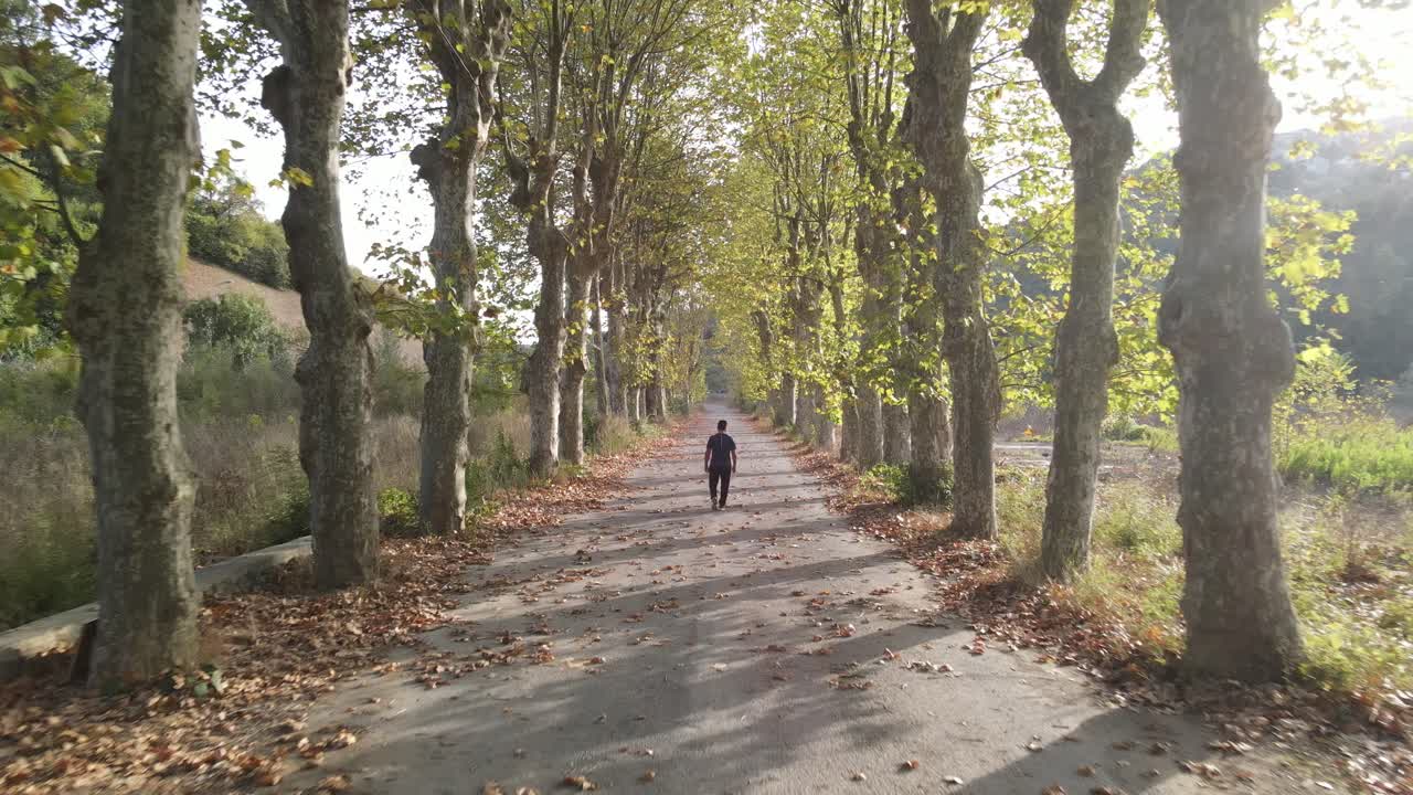 Sentiero autunnale, vista aerea