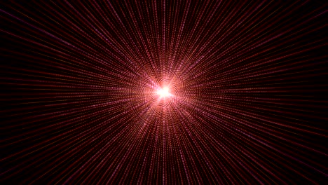 fondo de líneas de partículas radiales anaranjadas abstractas (con bucle)