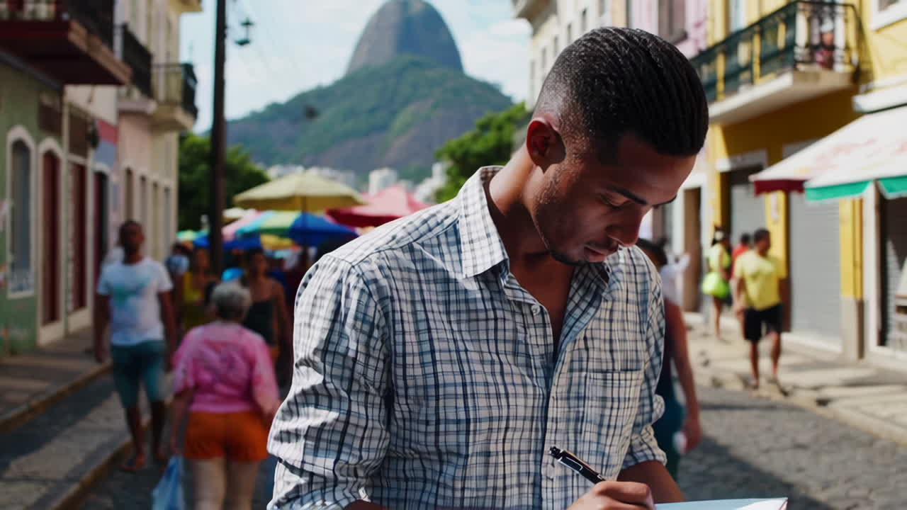 Man Exploring Rio de Janeiro's Streets