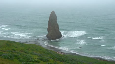 Paisaje-De-La-Costa-De-Oregon-En-Un-Día-Nublado