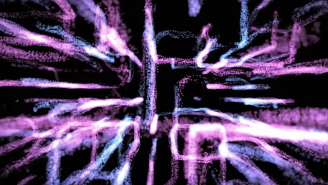 dynamic colorful lines pulse and flow through a dark background, creating a mesmerizing abstract display. this captivating visual evokes a sense of energy and movement.