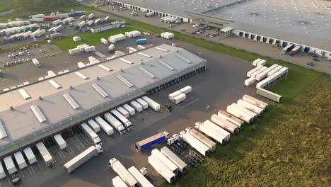 aerial view of goods warehouse