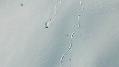 Free-Rider-En-Una-Ladera-Prístina-En-Los-Alpes-Italianos---Tirol-Del-Sur