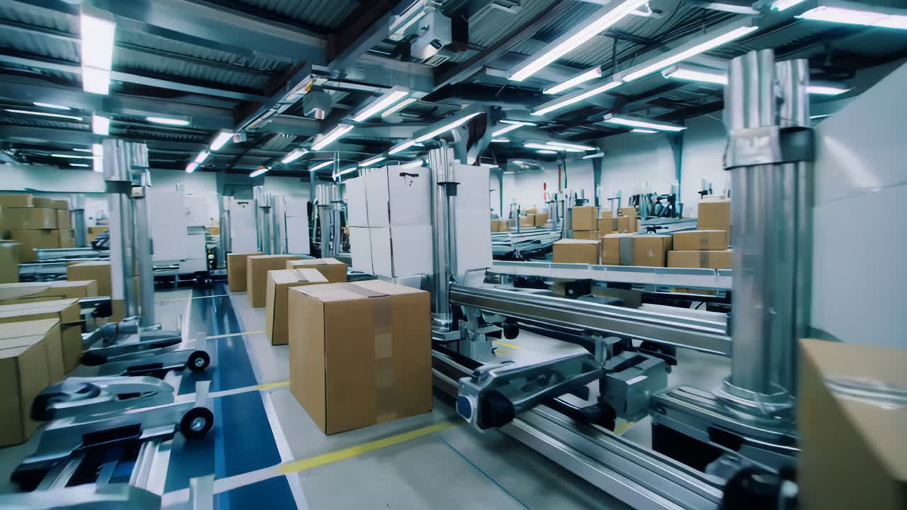 Automated Warehouse or Factory Production Line