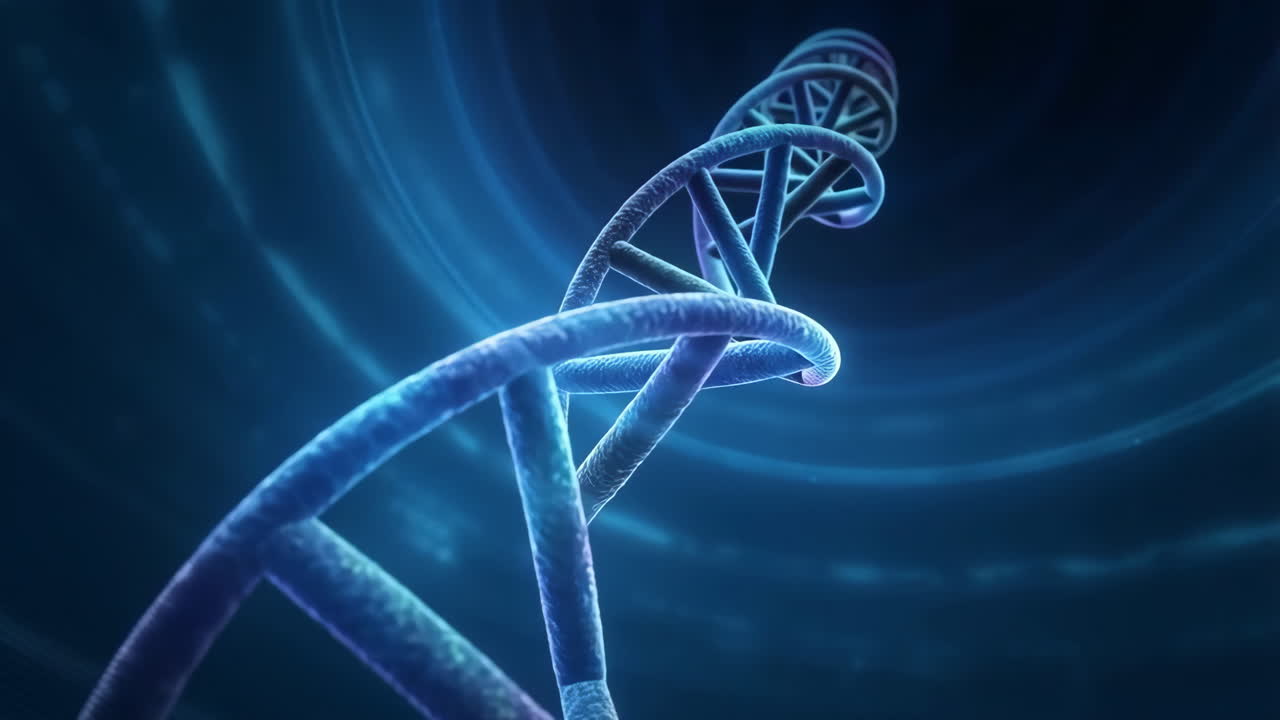 Abstract Visualization of a DNA Double Helix Structure
