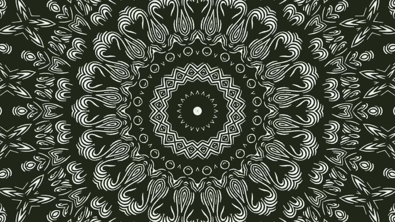 mandala artística patrones de diseño bw animación