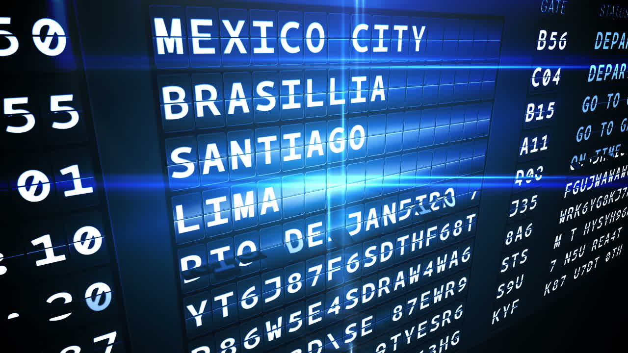 junta de salidas para ciudades de américa del sur