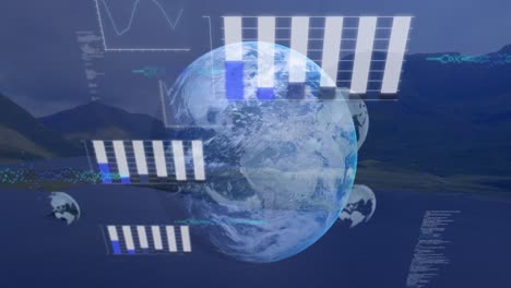 Zusammensetzung-Der-Daten--Und-Statistikverarbeitung-über-Den-Globus-Und-Die-Landschaft-Hinweg