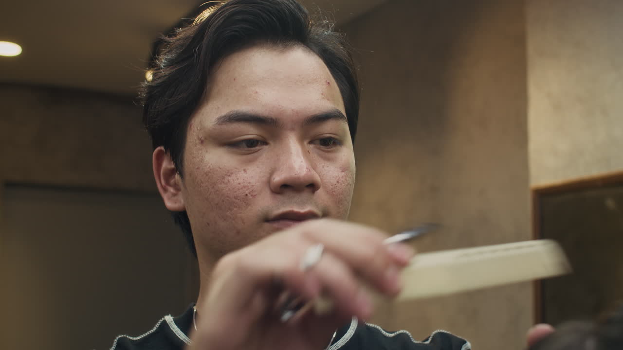 Haircut at the barber shop