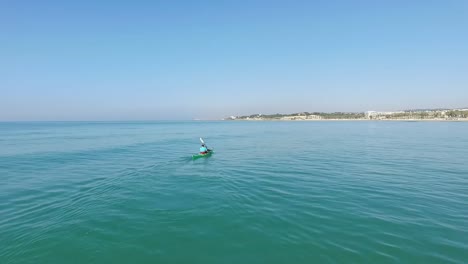 A-man-doing-kayak-at-the-mediterranean-sea