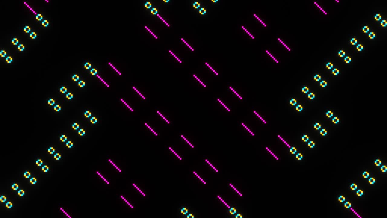 fondo de bucle de mosaico vj abstracto