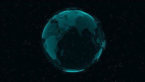 la tierra digital en 3d muestra el concepto de red global.