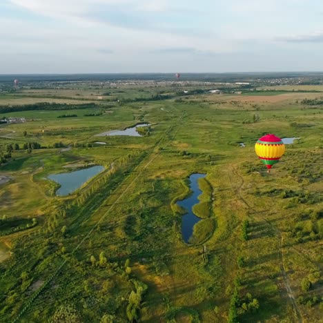 globo de aire caliente de colores