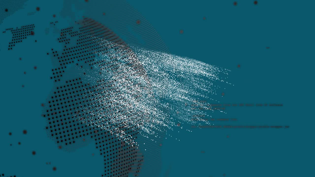Animation of nft over globe and data on green background