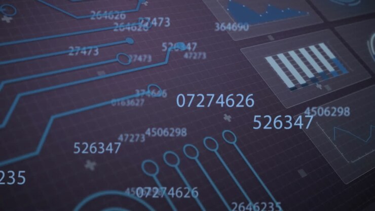 Animation of digital data processing over computer circuit board