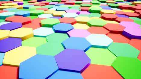 hexágonos de colores. gran video para su introducción 4k