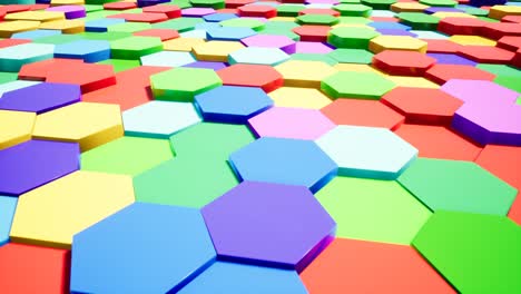 colored hexagons. great video for your intro 4k