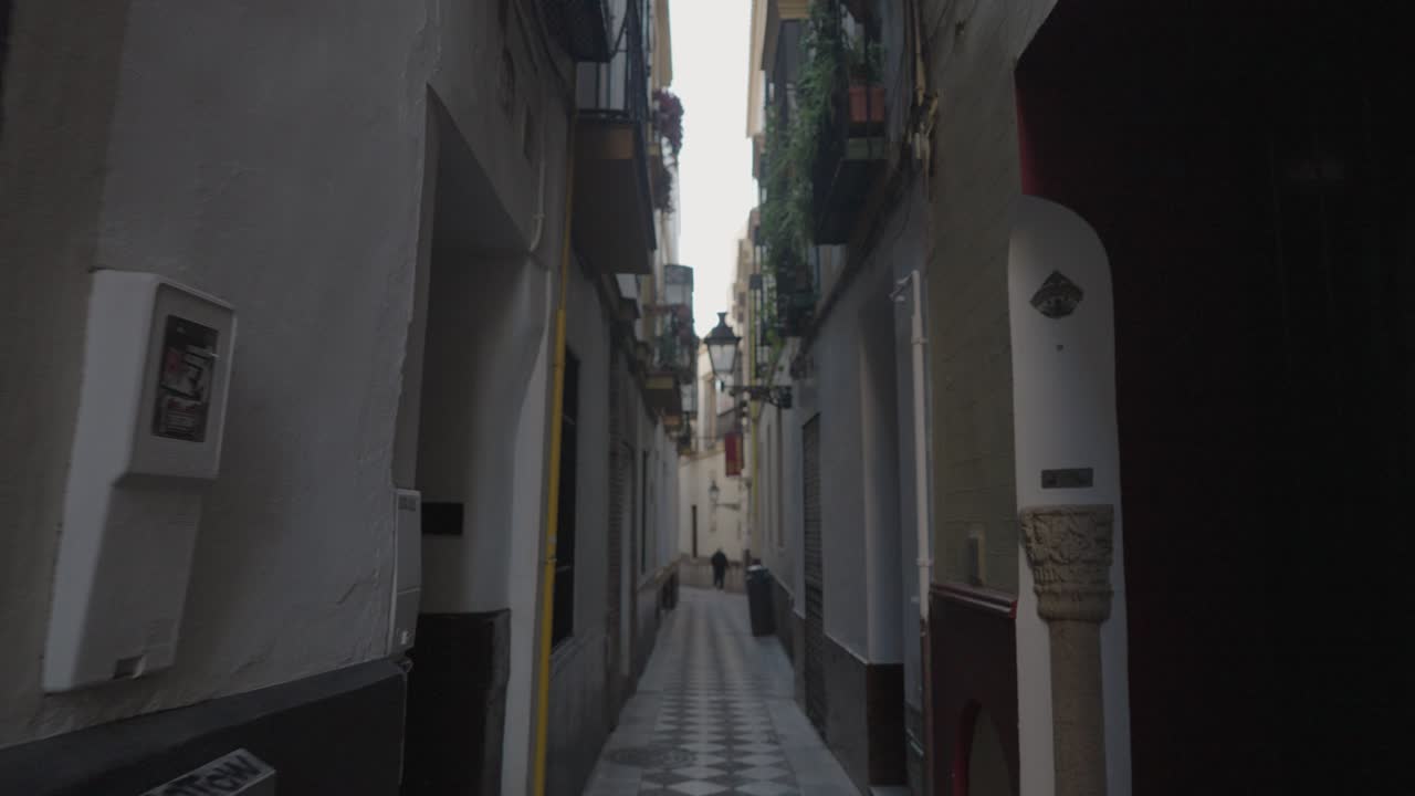 Narrow Alleyways in a European Town