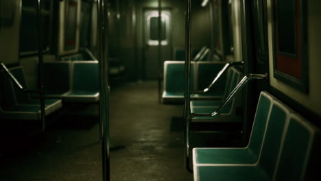 subway wagon is empty because of the coronavirus outbreak in the city