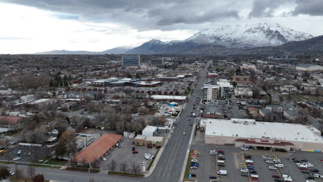 provo utah aerial downtown centre