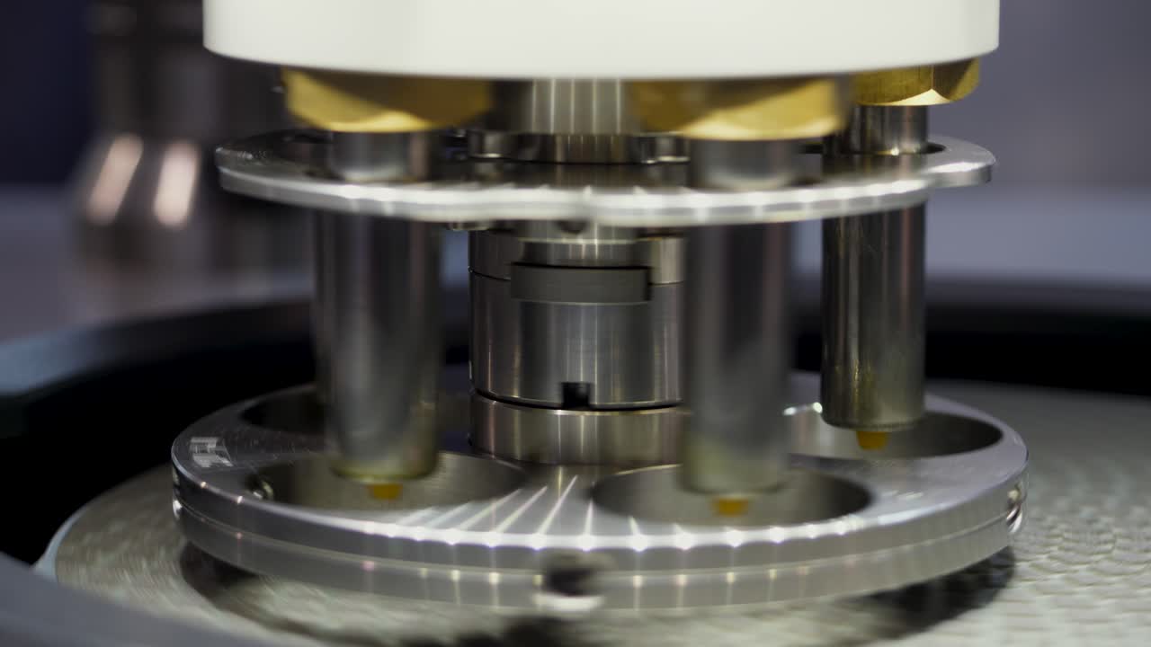 정밀 제조 기계의 클로즈업