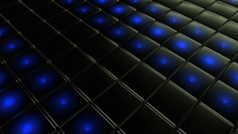 abstract dark square pattern with blue lights