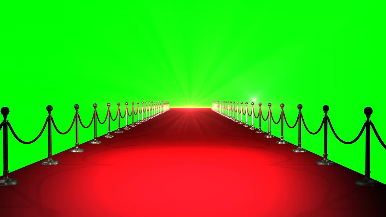 초록색 배경에 스포트라이트가 있는 빨간 카