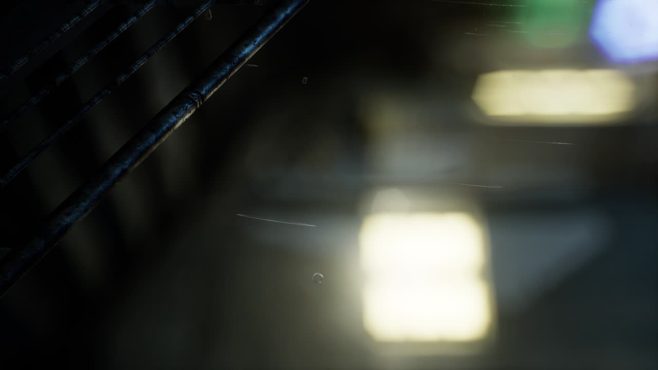 비가 오는 밤 의 도시 풍경