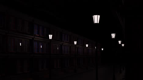 dark and empty city street at night