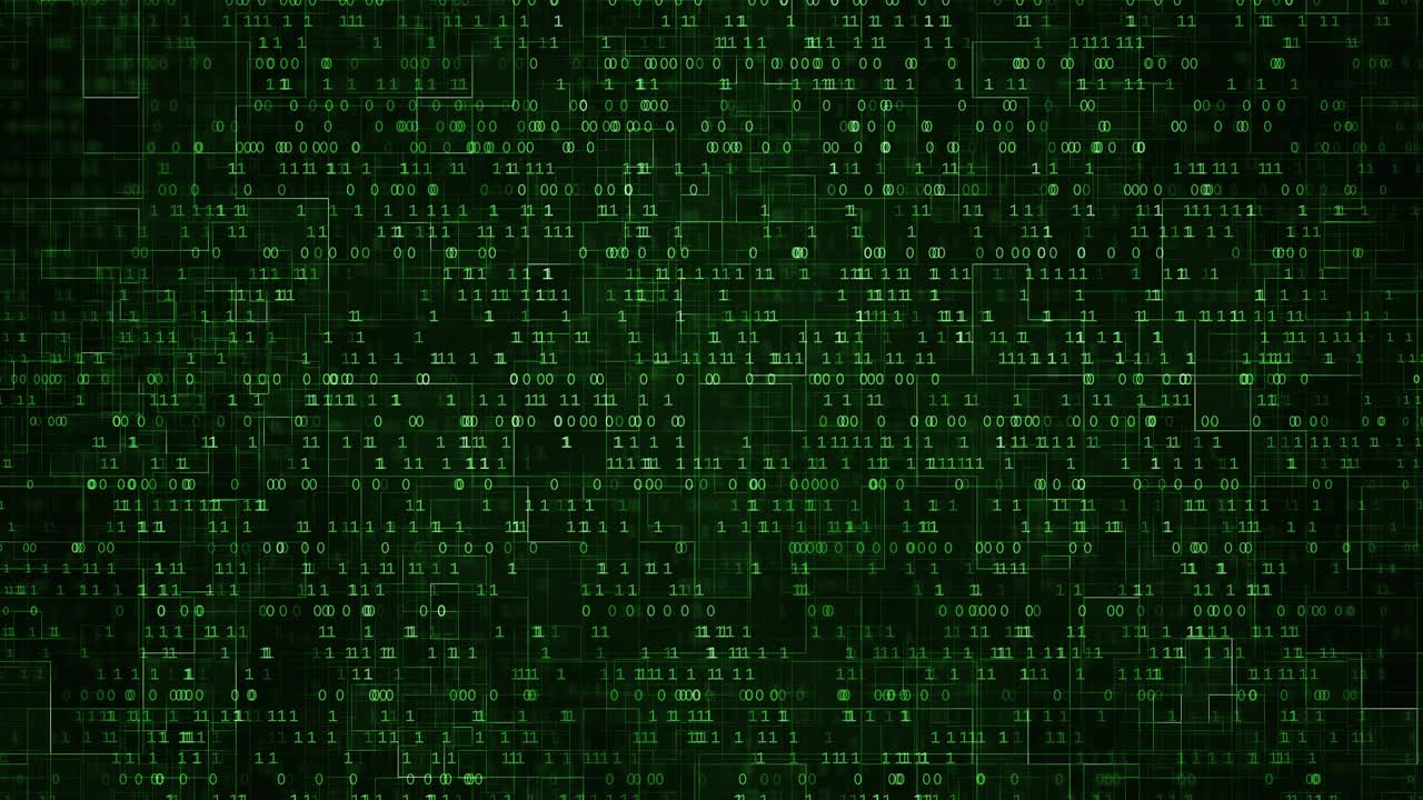 Neon Green Matrix: Futuristic Digital Code with Glowing Lines