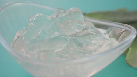 aloe vera gel in glass bowl