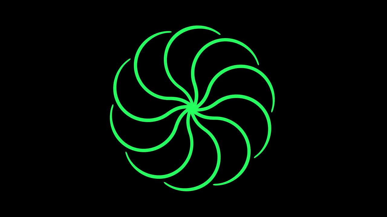 modelo de video 4k con efecto estroboscópico e hipnótico, en formato de video 16: 9.