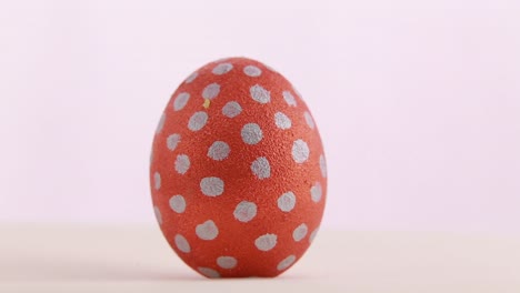 decorated red easter egg