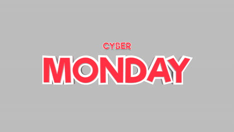 Cartoon-Cyber-Monday-text-on-clean-grey-gradient