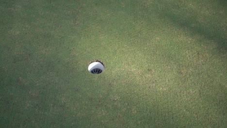 the golf ball that successfully enters the point is holed