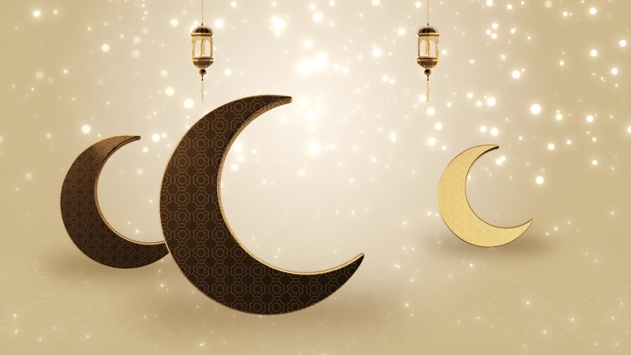 4k 3d fondos de concepto de diseño islámico con candela o linterna de ramadán colgada y mezquita.