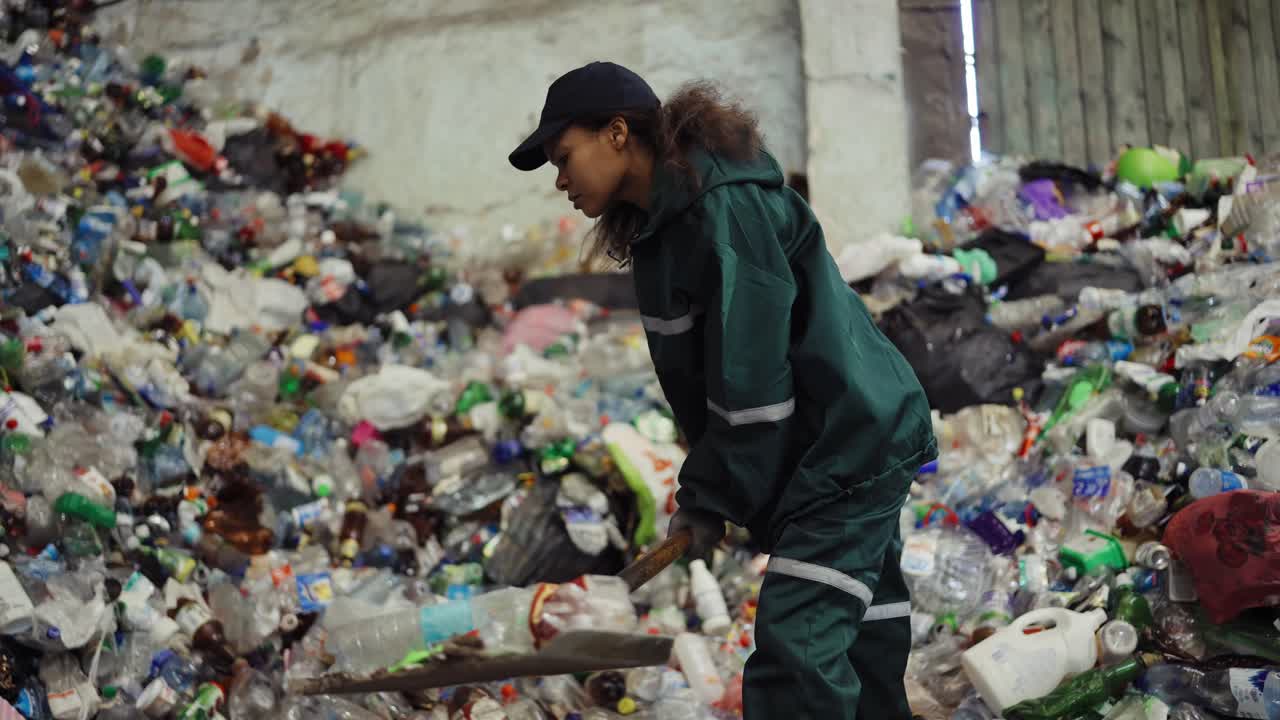 vista aérea. un camión de basura descarga una pila de basura en un vertedero. vertedero de residuos no clasificados. toma de drones de basura en funcionamiento