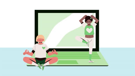 clase de fitness en línea