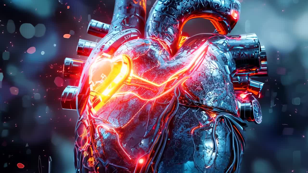 un corazón humano con un corazón rojo en el medio