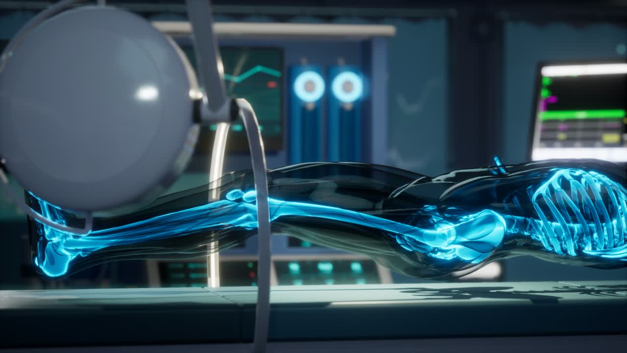 실험실 에서 인간 골격  ⁇  스캔 검사