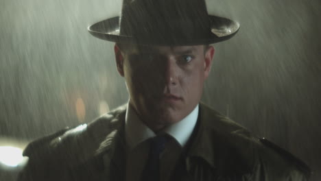 detective de la noche lluviosa
