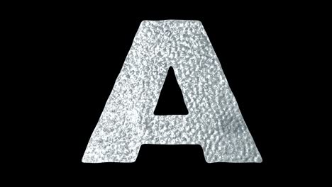 letter a - animated ice water letters concept