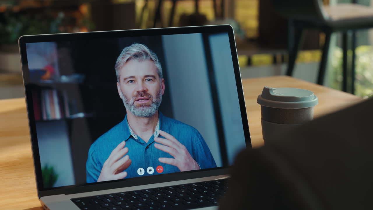 reunión de negocios en línea