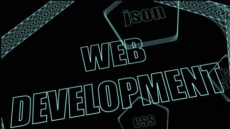 representación 3d que muestra un conjunto de iconos para los idiomas utilizados para el desarrollo web