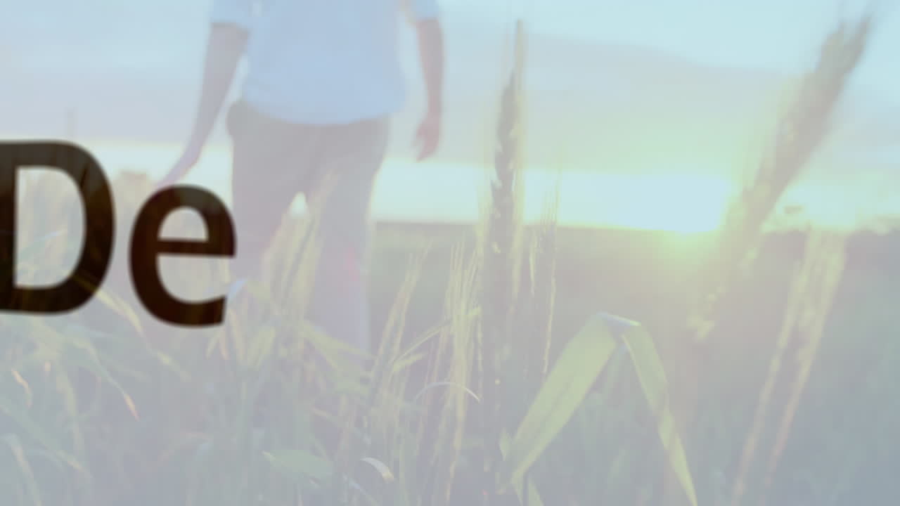 카우카스 인과 풍경에 대한 비즈니스 텍스트의 애니메이션