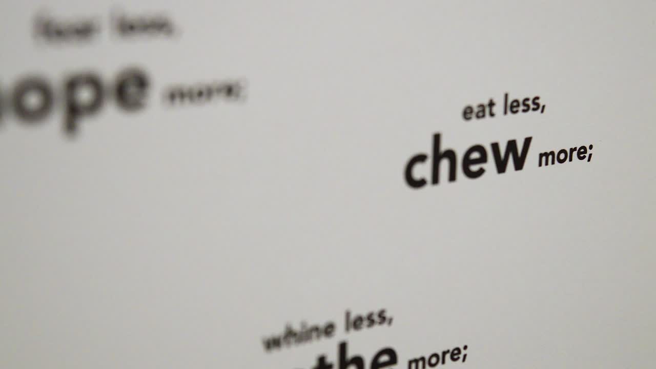 Eat more and chew less