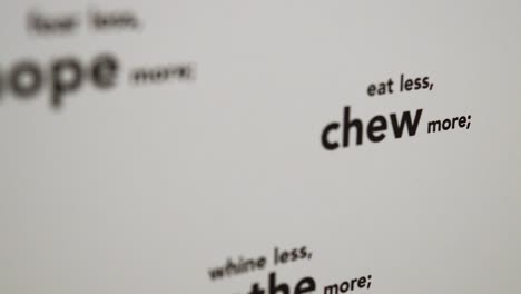 eat more and chew less