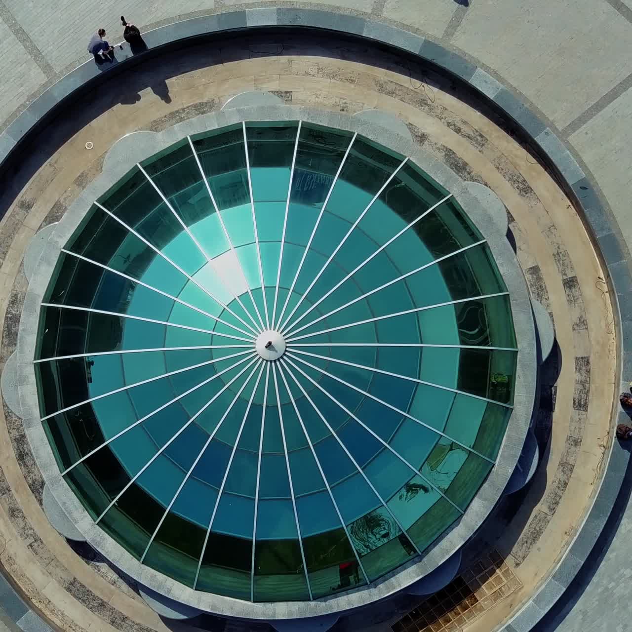 City architecture in park